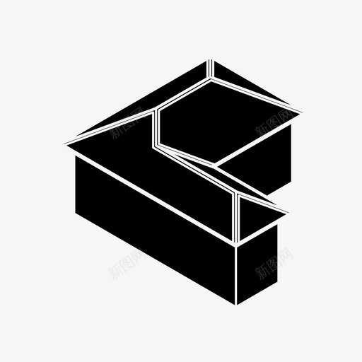 破臀建筑盖图标svg_新图网 https://ixintu.com 屋顶 屋顶类型 建筑 房子 盖 破臀