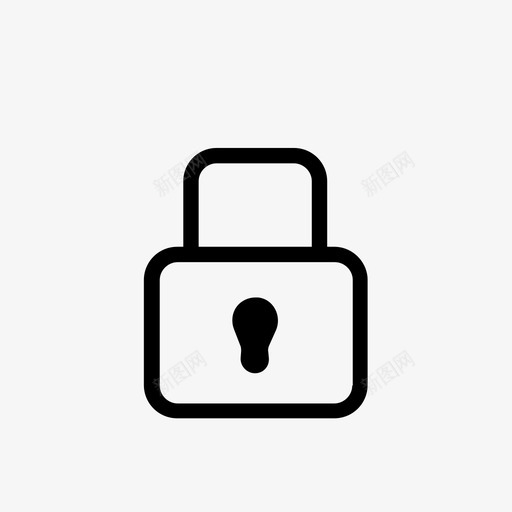 挂锁关闭锁定图标svg_新图网 https://ixintu.com 保护 关闭 安全 挂锁 网上购物 锁定