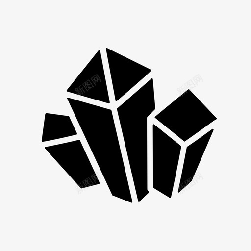 晶体十二面体宝石图标svg_新图网 https://ixintu.com 内脏科学固体风格 十二面体 宝石 晶体 矿物