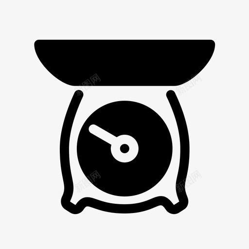 厨房秤尺寸重量图标svg_新图网 https://ixintu.com 厨房秤 家具家居风格 尺寸 重量
