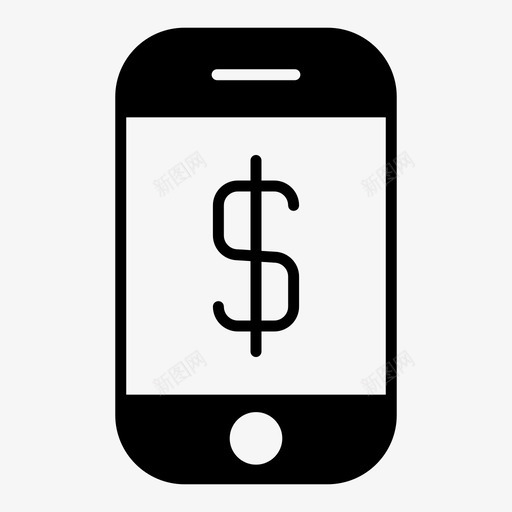 智能手机设备美元图标svg_新图网 https://ixintu.com iphone 商业金融卷2 智能手机 美元 设备 货币