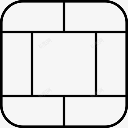 网格块拼贴图标svg_新图网 https://ixintu.com 块 布局 拼贴 框架 网格 网格框架