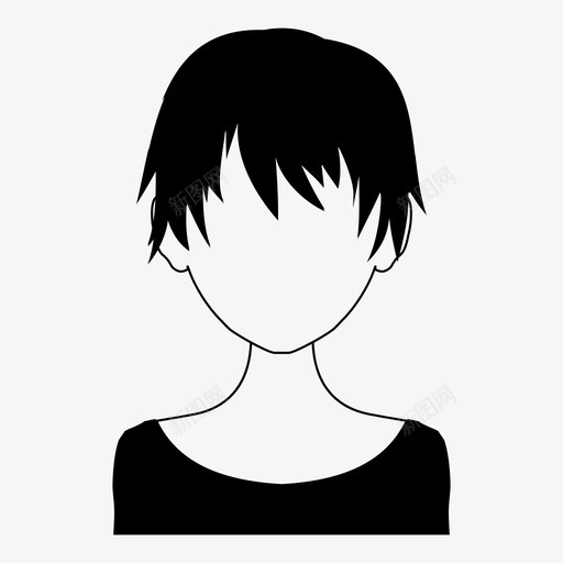 发型头像女人图标svg_新图网 https://ixintu.com 发型 头像 女人 女人发型