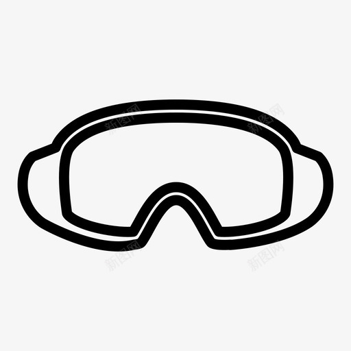 面具潜水游泳图标svg_新图网 https://ixintu.com 游泳 潜水 面具