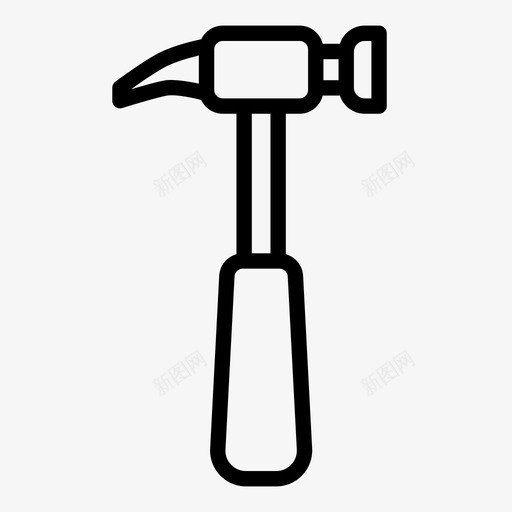 锤子建筑手工仪器图标svg_新图网 https://ixintu.com 修理 工具 建筑 手工仪器 手工工具 锤子