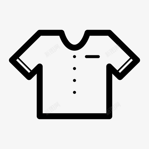 T恤纽扣衬衫衣服图标svg_新图网 https://ixintu.com T恤 上衣 口袋 纽扣衬衫 衣服 连衣裙