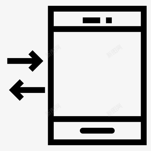 移动数据设备iphone图标svg_新图网 https://ixintu.com iphone 搜索引擎优化营销线图标 智能手机 移动数据 设备