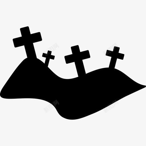 万圣节墓地恐怖之夜图标svg_新图网 https://ixintu.com 万圣节墓地 恐怖之夜