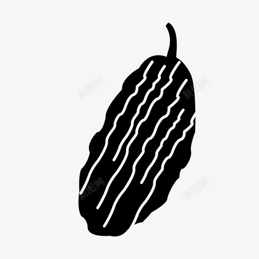 苦瓜咖喱食物图标svg_新图网 https://ixintu.com 咖喱 甜瓜 苦瓜 蔬菜 食物