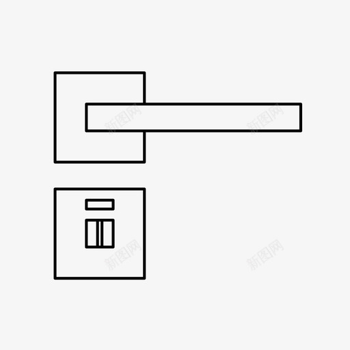 门把手关回家图标svg_新图网 https://ixintu.com 关 回家 开 锁 门把手