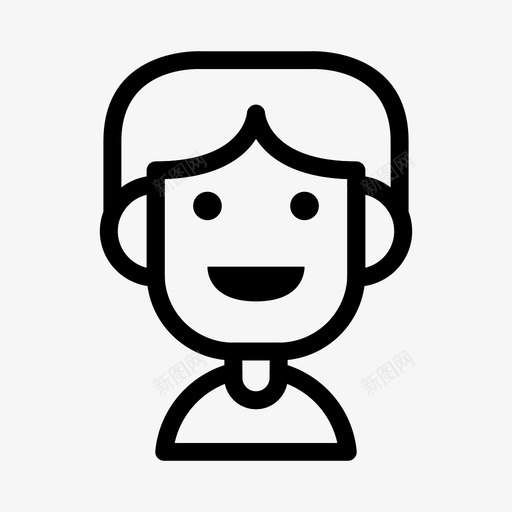 角色化身人物图标svg_新图网 https://ixintu.com 人物 化身 微笑 角色 角色化身