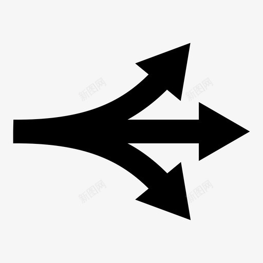 分支右选择多样性图标svg_新图网 https://ixintu.com 分支右 多样性 多重 箭头和方向 转移 选择