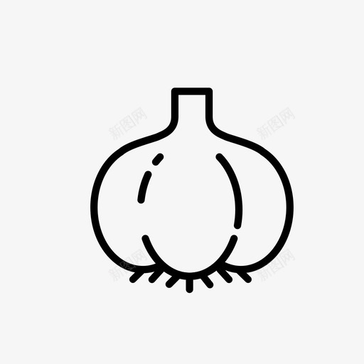 大蒜食物蔬菜图标svg_新图网 https://ixintu.com 大蒜 蔬菜 食品饮料 食物