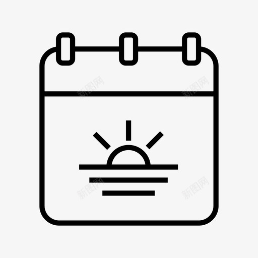 日历月历记事本图标svg_新图网 https://ixintu.com 天气 日历 月历 记事本