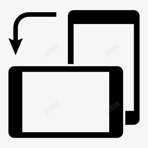 旋转横向移动图标svg_新图网 https://ixintu.com 定向 屏幕 手机 旋转 横向 移动