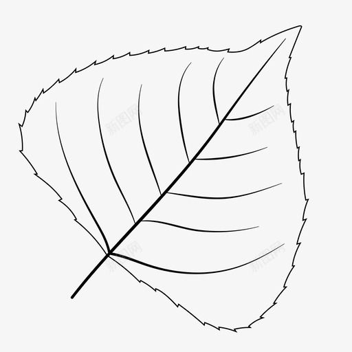 杨树叶景观树叶图标svg_新图网 https://ixintu.com 景观 杨树叶 树叶 简易树叶