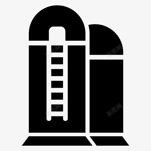 筒仓农业工业图标svg_新图网 https://ixintu.com 仓储 农业 农业和园艺雕文 工业 筒仓