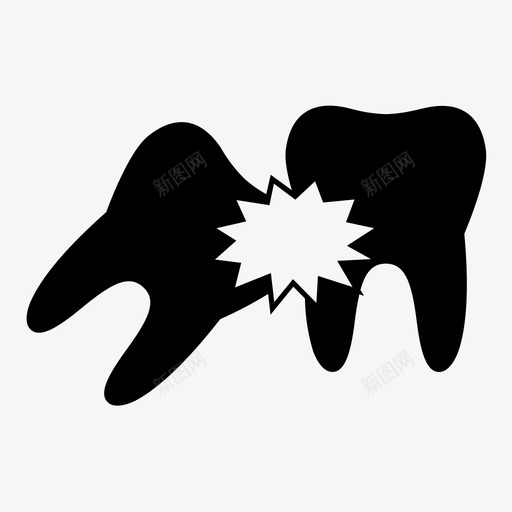 智齿牙医健康图标svg_新图网 https://ixintu.com 健康 智齿 牙医 牙科倒置 牙齿 疼痛