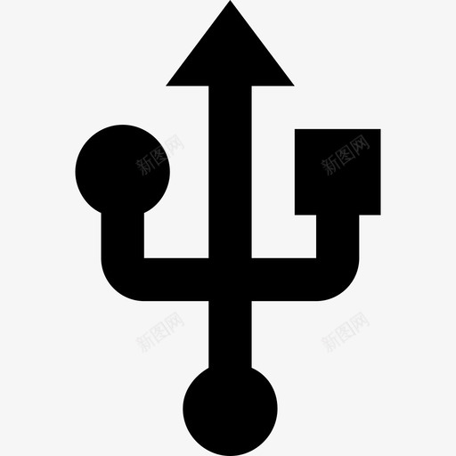 USB符号材料单色图标svg_新图网 https://ixintu.com USB符号 单色 材料设计