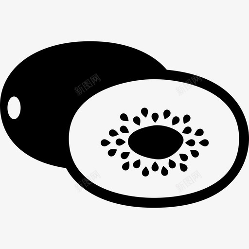 猕猴桃酸食物图标svg_新图网 https://ixintu.com 健康 水果 猕猴桃 酸 食物