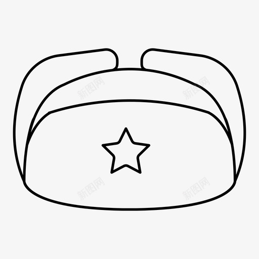帽子衣服耳垂图标svg_新图网 https://ixintu.com 俄罗斯 帽子 耳垂 苏联 衣服