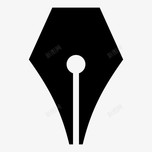 笔尖书法绘画图标svg_新图网 https://ixintu.com 书写 书法 墨水 笔尖 绘画 钢笔