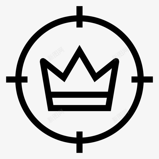 目标皇冠奖励国王图标svg_新图网 https://ixintu.com 国王 奖励 搜索引擎优化营销线图标 皇后 皇家 目标皇冠