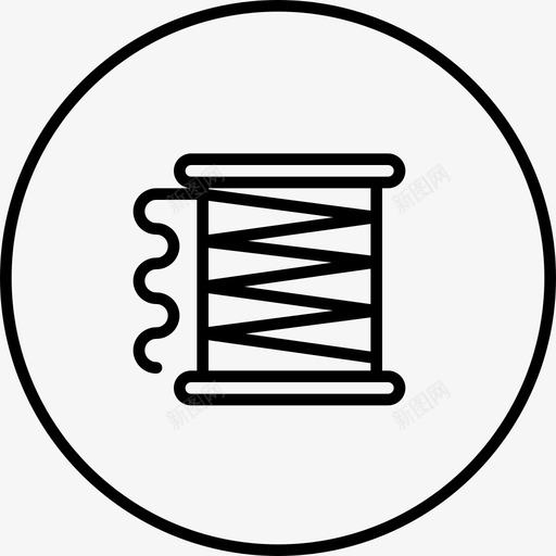 线布工艺图标svg_新图网 https://ixintu.com 卷 工艺 工艺圆线 布 线 织物
