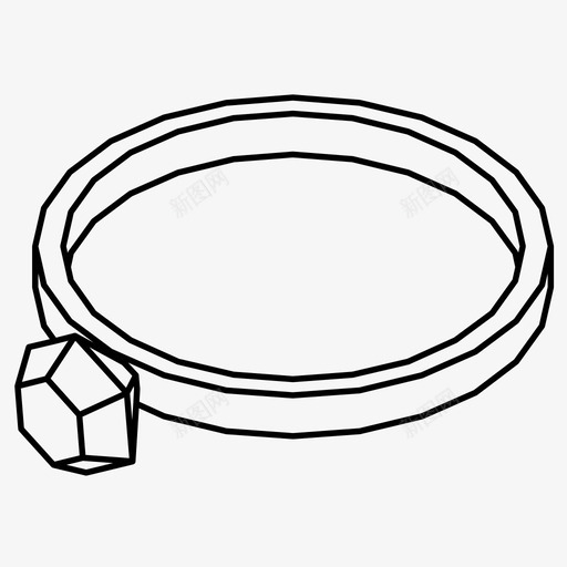 结婚戒指钻石订婚戒指图标svg_新图网 https://ixintu.com 宝石 珠宝 结婚戒指 订婚戒指 钻石