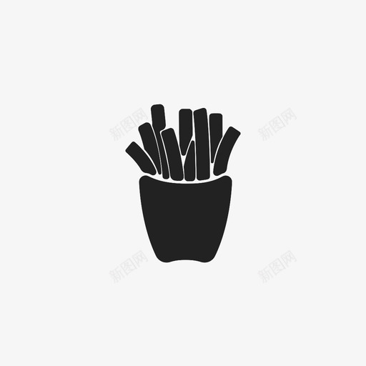 薯条食物垃圾图标svg_新图网 https://ixintu.com 垃圾 薯条 食物