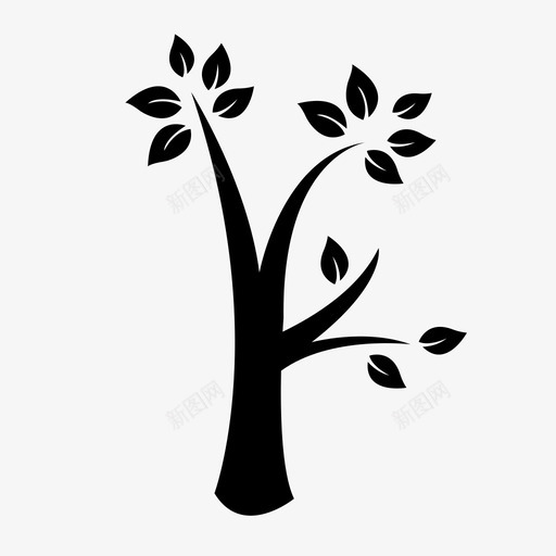 树花园树叶图标svg_新图网 https://ixintu.com 树 树叶 树木 植物 自然 花园