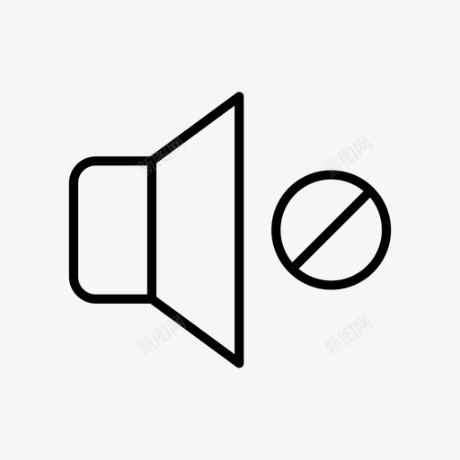 禁用音量无声音静音图标svg_新图网 https://ixintu.com 无声音 禁用音量 静音