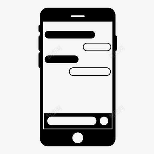 移动聊天应用程序机器人程序iphone图标svg_新图网 https://ixintu.com iphone 机器人程序 移动线框 移动聊天应用程序