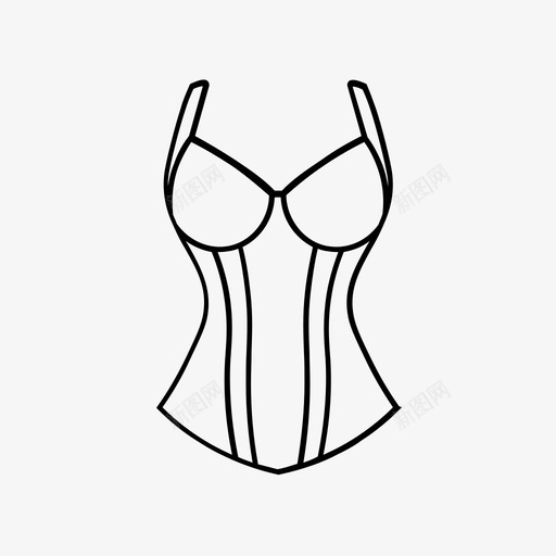 紧身胸衣衣服性感图标svg_新图网 https://ixintu.com 内衣 女士 性感 紧身胸衣 衣服