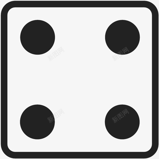 掷骰子四掷骰子图标svg_新图网 https://ixintu.com 掷骰子 掷骰子四