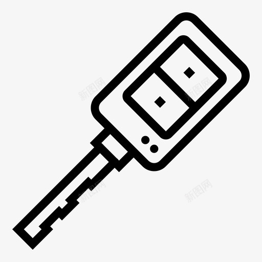 钥匙车锁图标svg_新图网 https://ixintu.com 启动 汽车零件 车 钥匙 锁