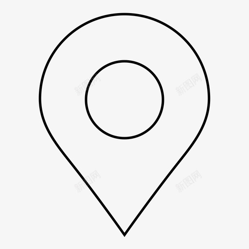 地图针位置标记图标svg_新图网 https://ixintu.com 位置 地图针 标记 点