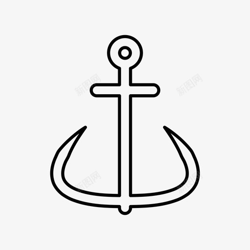 锚船水手图标svg_新图网 https://ixintu.com 夏天 大海 水手 船 锚
