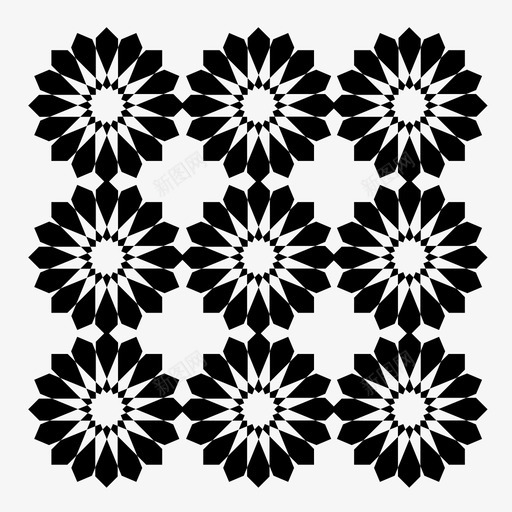 伊斯兰图案阿拉伯图案花卉图标svg_新图网 https://ixintu.com 伊斯兰图案 传统 花卉 阿拉伯图案