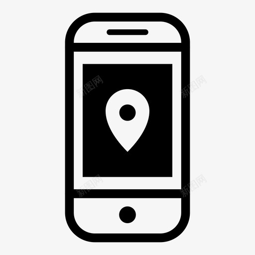 智能手机地图位置智能手机黑色图标svg_新图网 https://ixintu.com 位置 智能手机地图 智能手机黑色