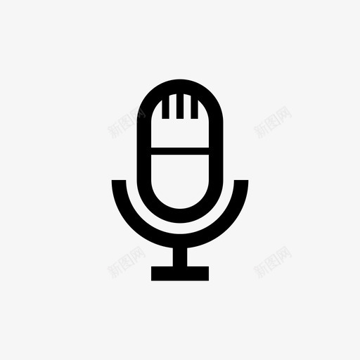 麦克风语音通信密集图标svg_新图网 https://ixintu.com 语音 通信密集 麦克风