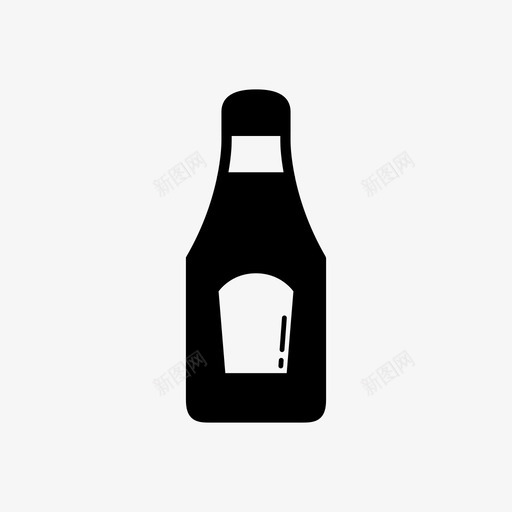 酱汁瓶调味品玻璃瓶图标svg_新图网 https://ixintu.com 玻璃瓶 番茄酱 调味品 酱汁瓶 食品饮料
