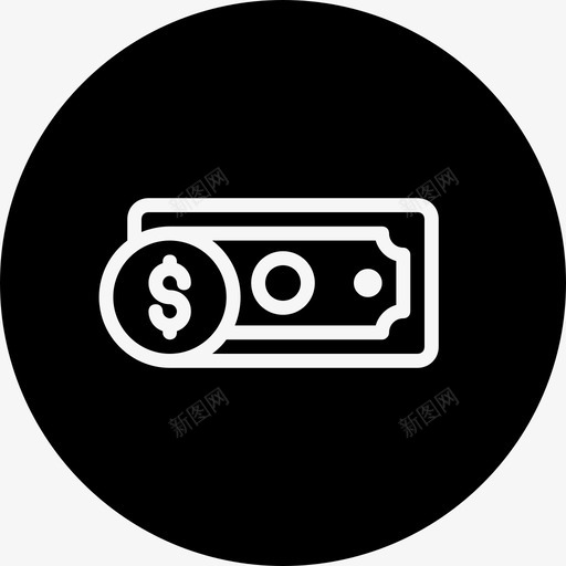 货币硬币纸币图标svg_新图网 https://ixintu.com 交易 交易行圆差 付款 硬币 纸币 货币