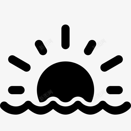 夕阳西下海洋生物微小的固体图标svg_新图网 https://ixintu.com 夕阳西下 海洋生物微小的固体