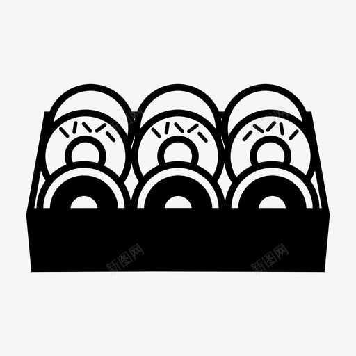 甜甜圈面包房甜点图标svg_新图网 https://ixintu.com 甜点 甜甜圈 面包房 食物