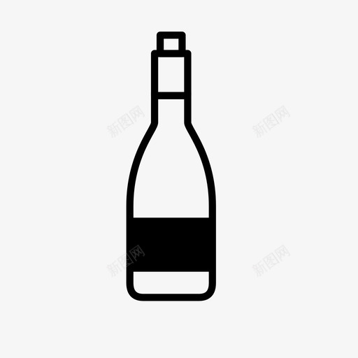 酒瓶酒精玻璃瓶图标svg_新图网 https://ixintu.com 玻璃瓶 酒瓶 酒精 食品饮料
