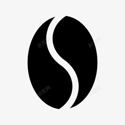 咖啡豆农业农作物图标svg_新图网 https://ixintu.com 农业 农作物 咖啡豆 杂v字形 谷物