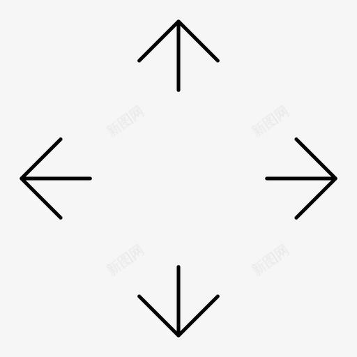 分散箭头所有方向放大图标svg_新图网 https://ixintu.com 分散箭头 导航箭头四机 所有方向 扩展 放大 移动