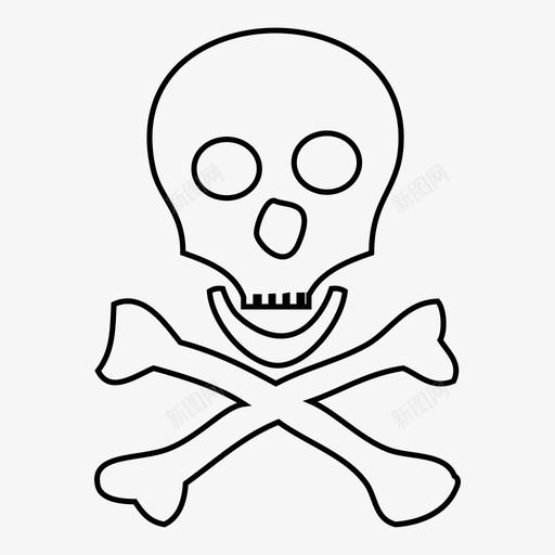 骷髅海盗骷髅图标svg_新图网 https://ixintu.com 骷髅海盗骷髅