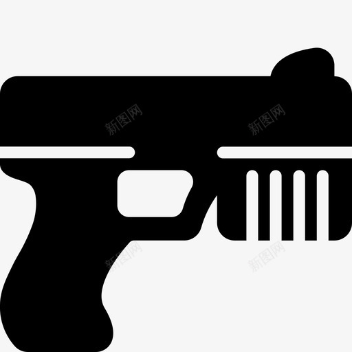 手枪防御武器图标svg_新图网 https://ixintu.com 手枪 武器 武器固体收集 防御